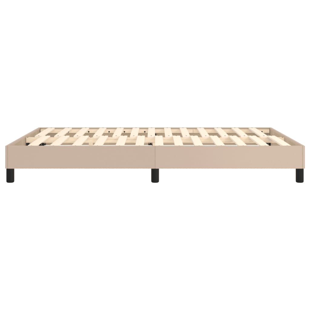 Boxspringframe kunstleer cappuccino 140x200 cm 140 x 200 cm 25 cm Cappuccino