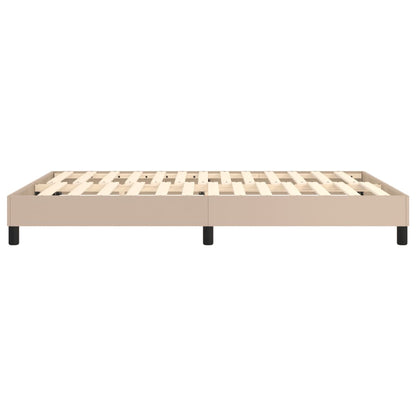 Boxspringframe kunstleer cappuccino 140x200 cm 140 x 200 cm 25 cm Cappuccino