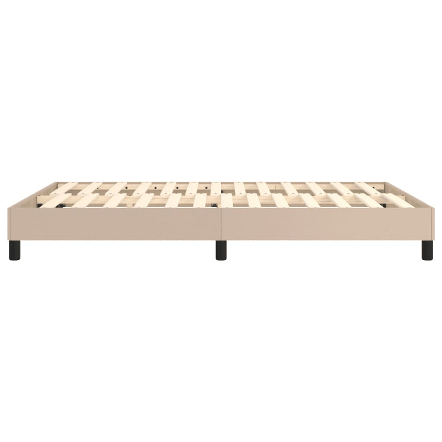 Boxspringframe kunstleer cappuccino 140x200 cm 140 x 200 cm 25 cm Cappuccino