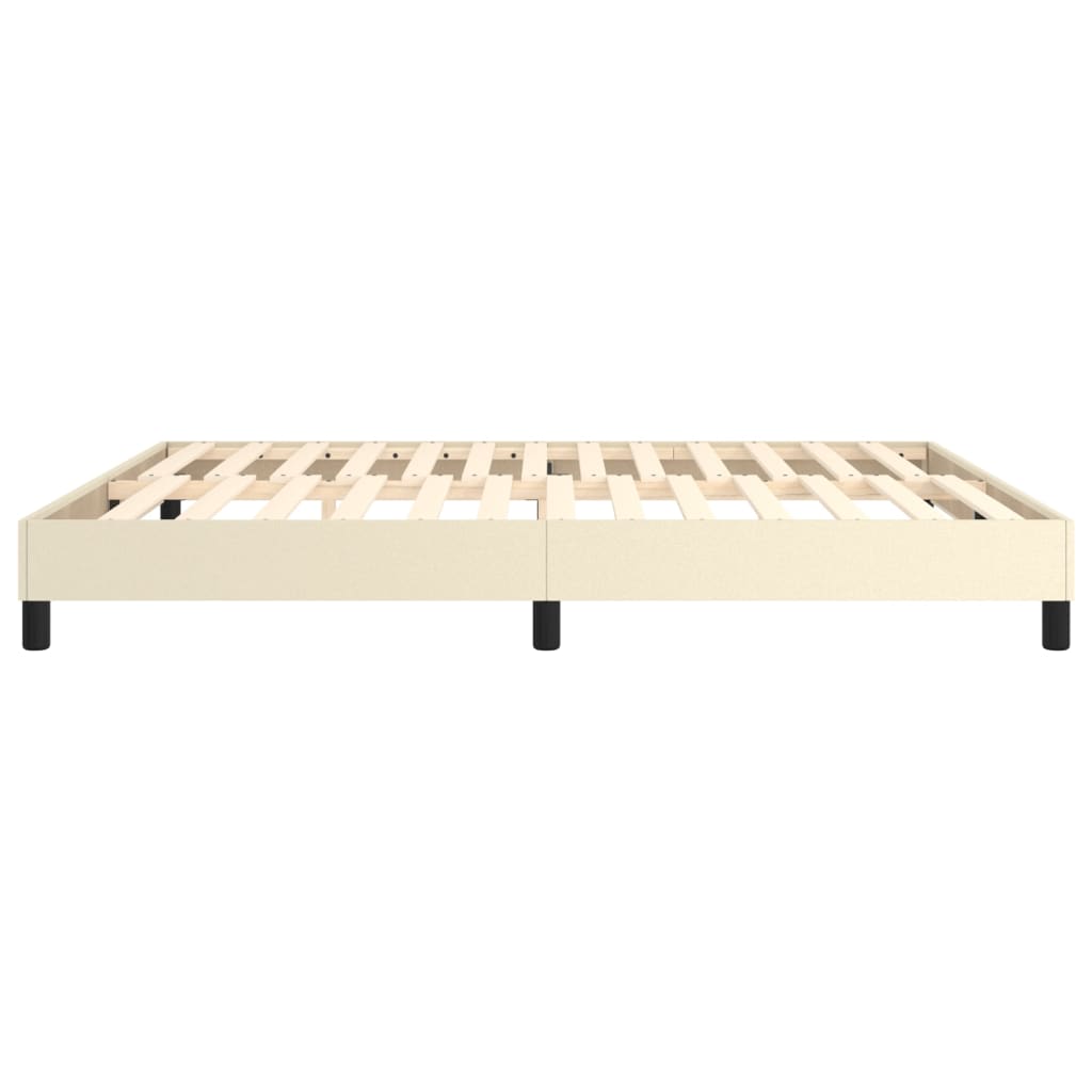 Boxspringframe Kunstleer Crèmekleurig 160X200 Cm 160 x 200 cm 25 cm