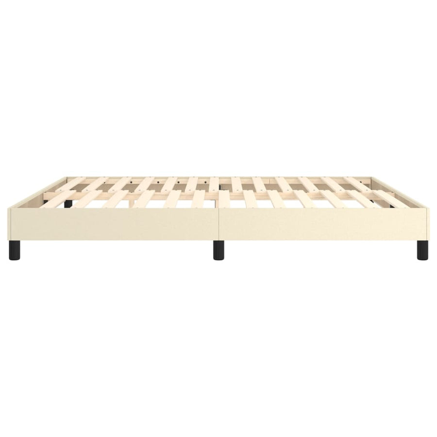 Boxspringframe Kunstleer Crèmekleurig 160X200 Cm 160 x 200 cm 25 cm