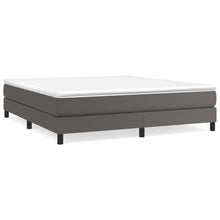 Boxspringframe kunstleer grijs 160x200 cm 160 x 200 cm 25 cm Grijs
