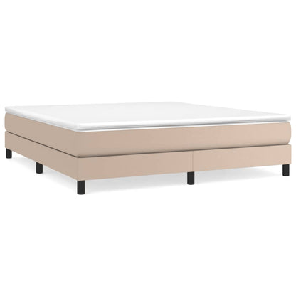 Boxspringframe Kunstleer 160 x 200 cm 25 cm Cappuccino