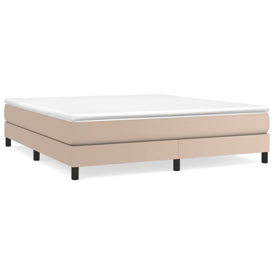 Boxspringframe Kunstleer 160 x 200 cm 25 cm Cappuccino