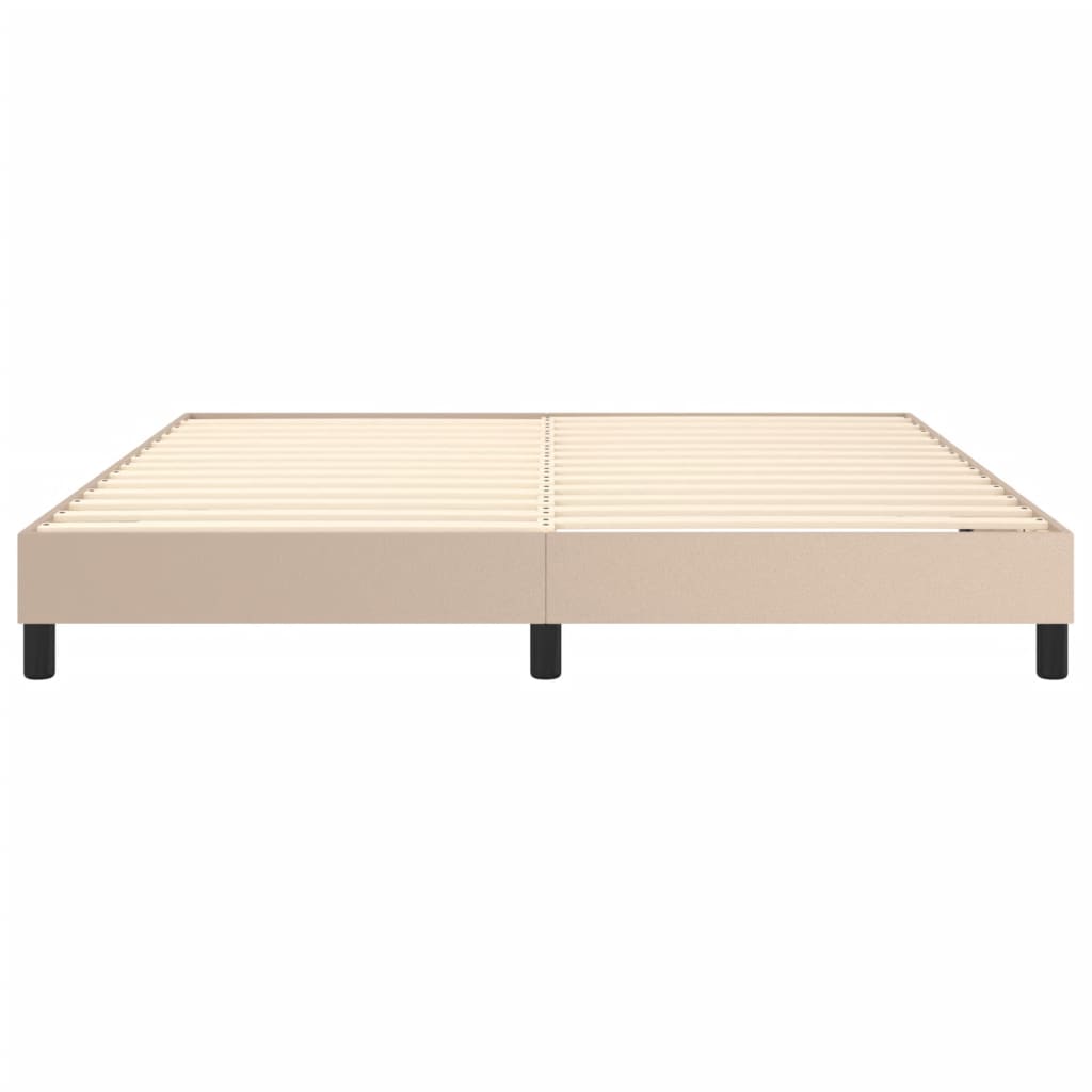 Boxspringframe Kunstleer 160 x 200 cm 25 cm Cappuccino