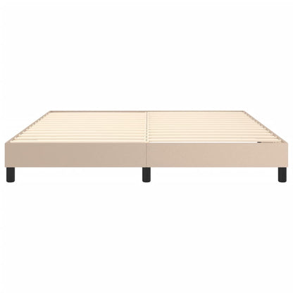 Boxspringframe Kunstleer 160 x 200 cm 25 cm Cappuccino