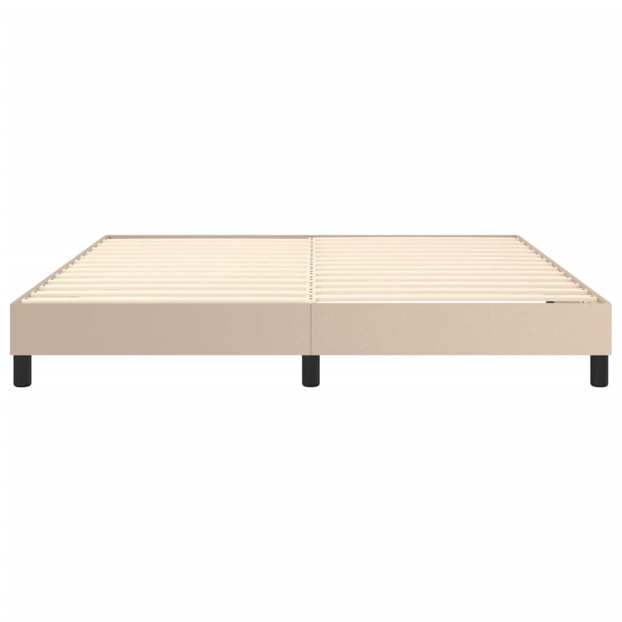Boxspringframe Kunstleer 160 x 200 cm 25 cm Cappuccino
