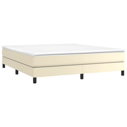 Boxspringframe Kunstleer Crèmekleurig 180X200 Cm 180 x 200 cm 25 cm