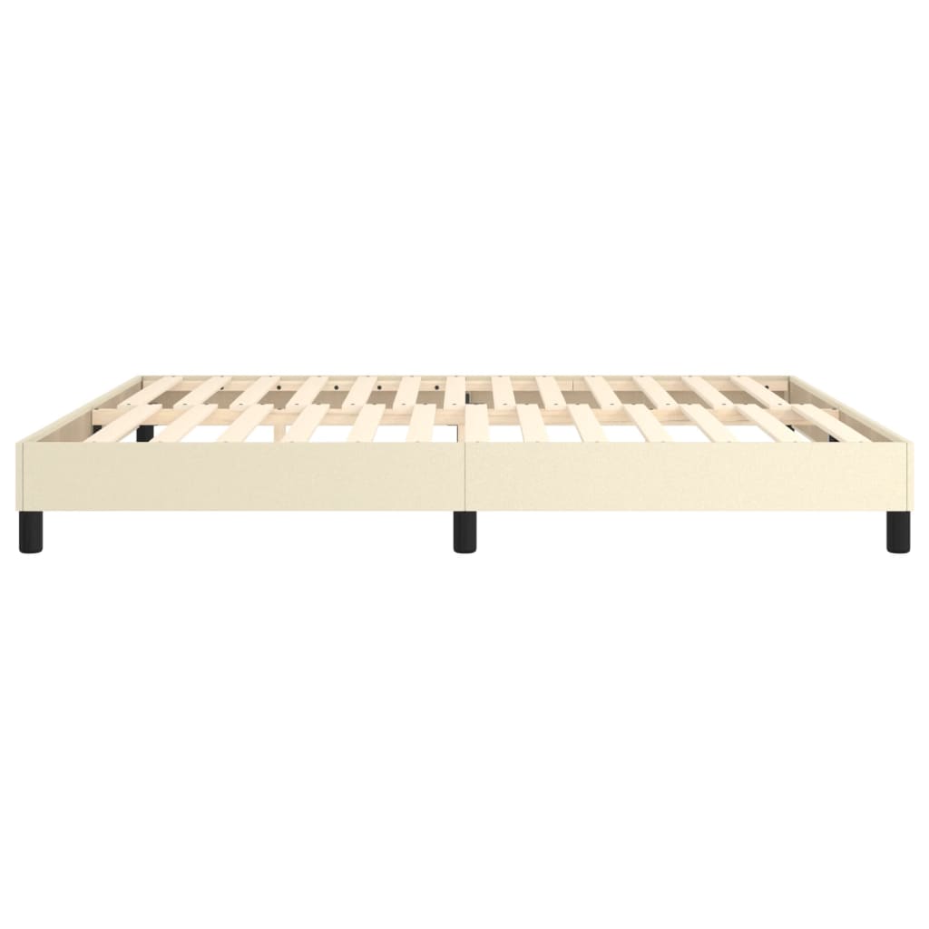 Boxspringframe Kunstleer Crèmekleurig 180X200 Cm 180 x 200 cm 25 cm