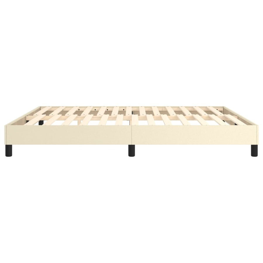 Boxspringframe Kunstleer Crèmekleurig 180X200 Cm 180 x 200 cm 25 cm