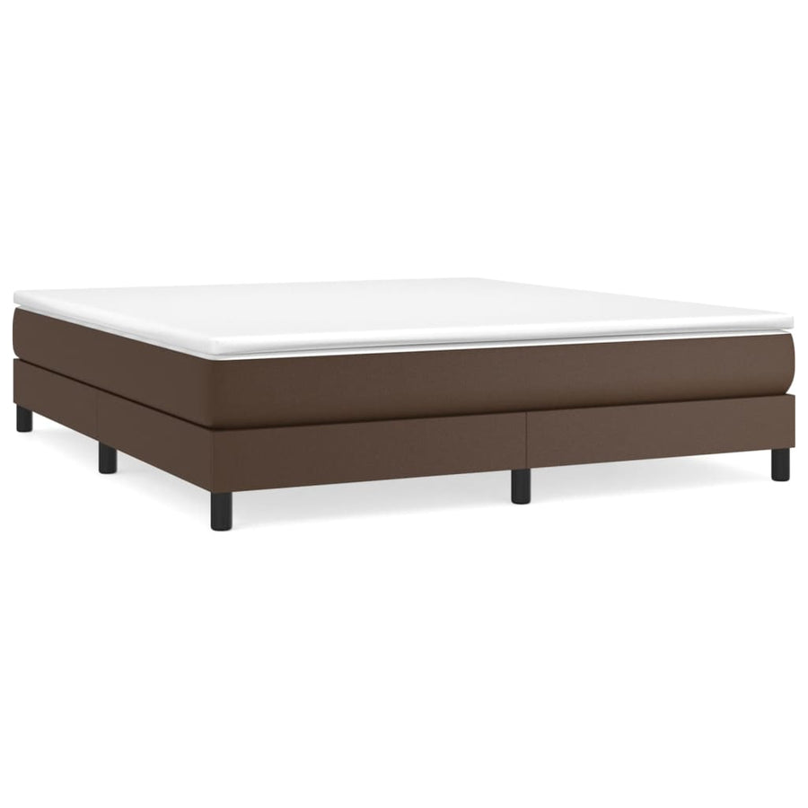 Boxspringframe Kunstleer 180 x 200 cm 25 cm Bruin