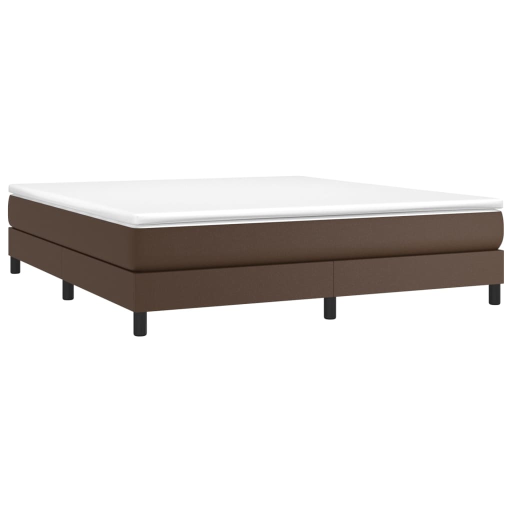 Boxspringframe Kunstleer 180 x 200 cm 25 cm Bruin