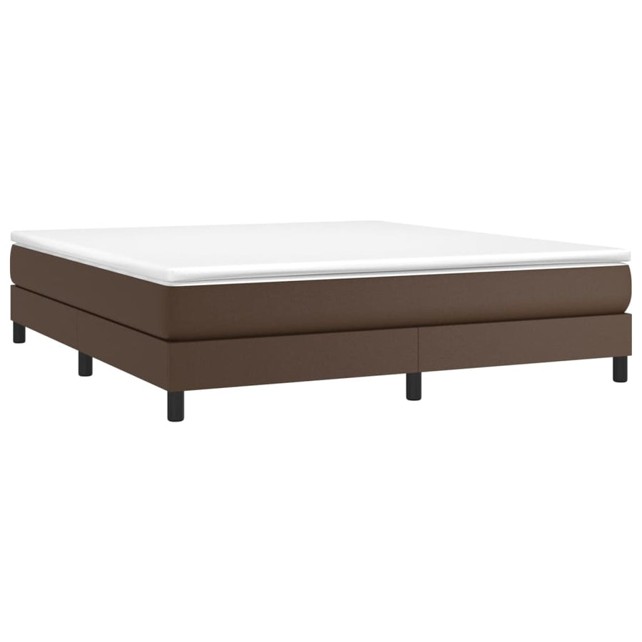 Boxspringframe Kunstleer 180 x 200 cm 25 cm Bruin