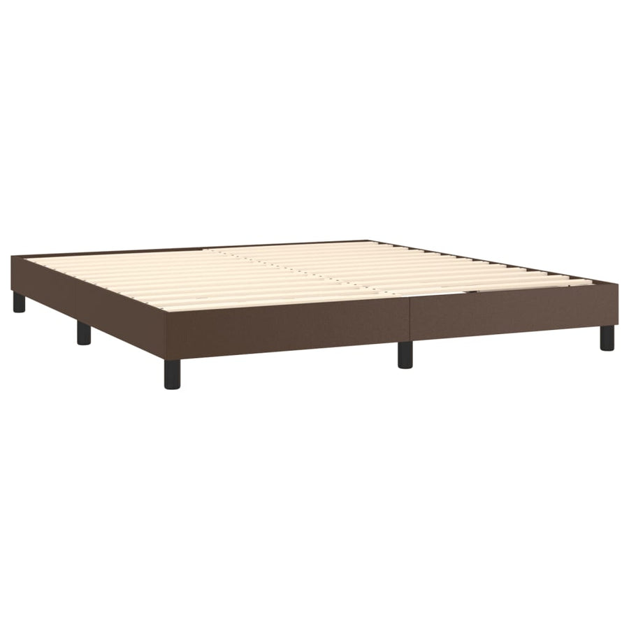 Boxspringframe Kunstleer 180 x 200 cm 25 cm Bruin