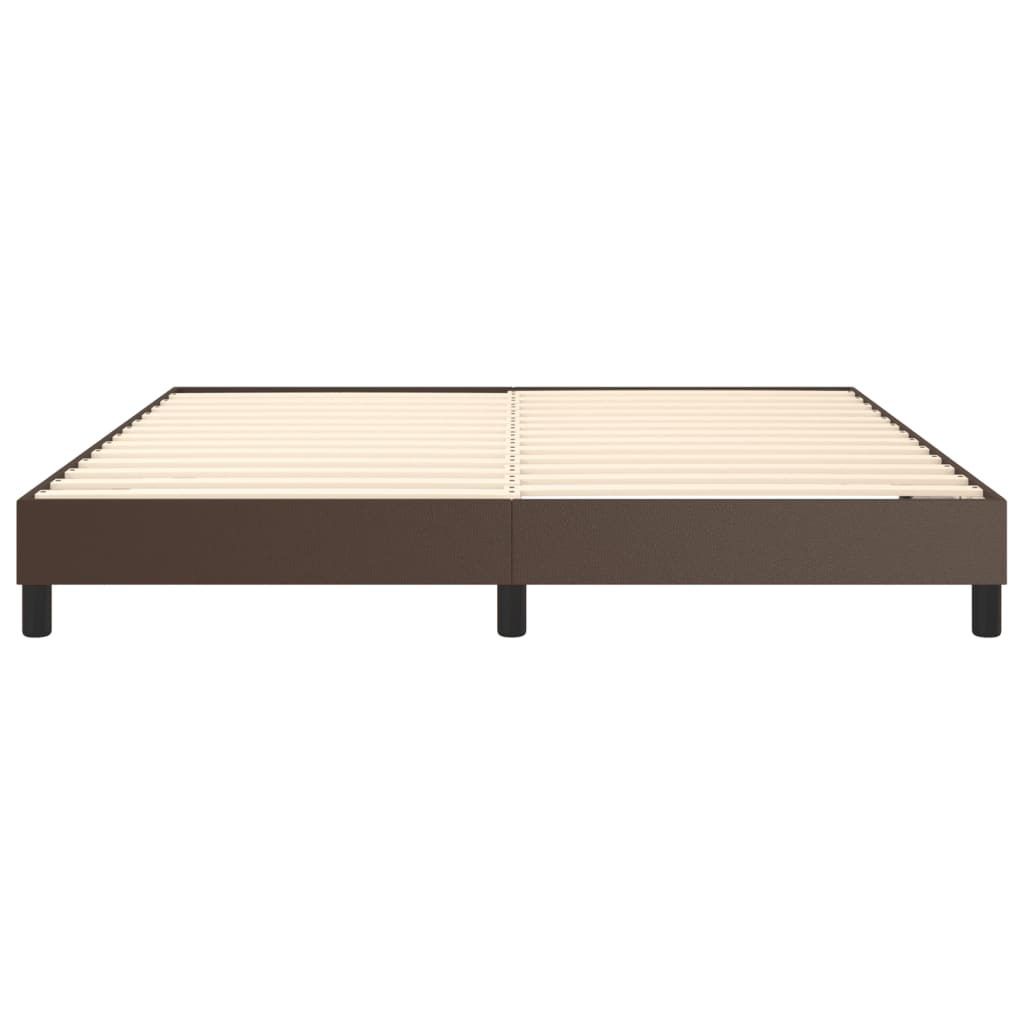 Boxspringframe Kunstleer 180 x 200 cm 25 cm Bruin