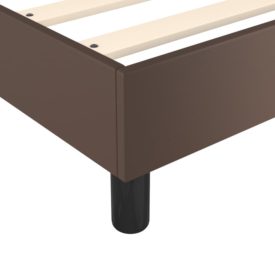 Boxspringframe Kunstleer 180 x 200 cm 25 cm Bruin