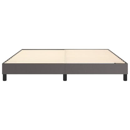 Boxspringframe kunstleer grijs 180x200 cm 180 x 200 cm 25 cm Grijs