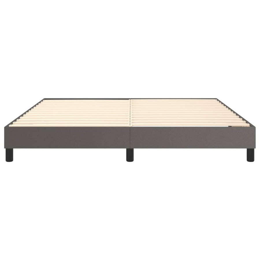 Boxspringframe kunstleer grijs 180x200 cm 180 x 200 cm 25 cm Grijs