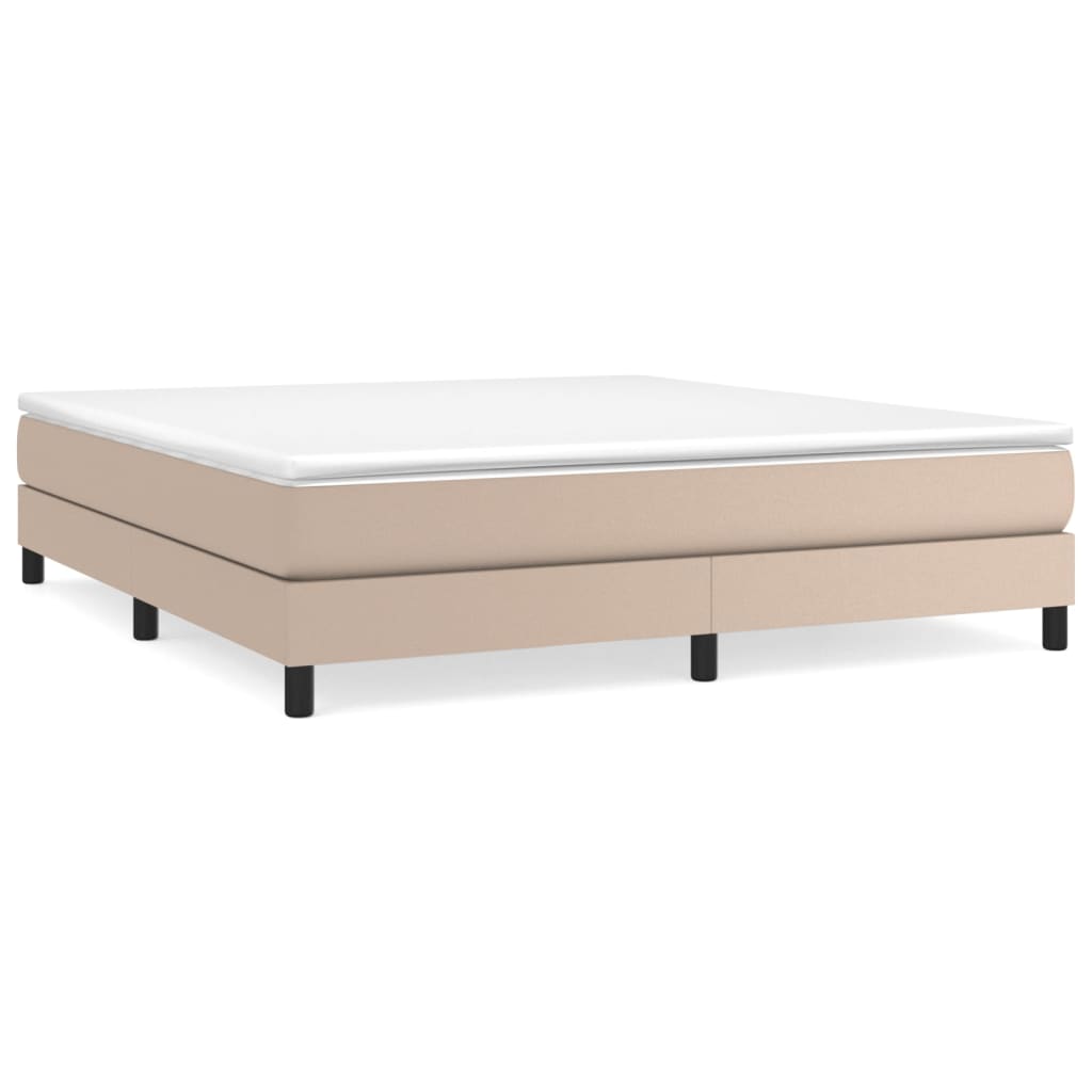Boxspringframe kunstleer cappuccino 180x200 cm 180 x 200 cm 25 cm Cappuccino