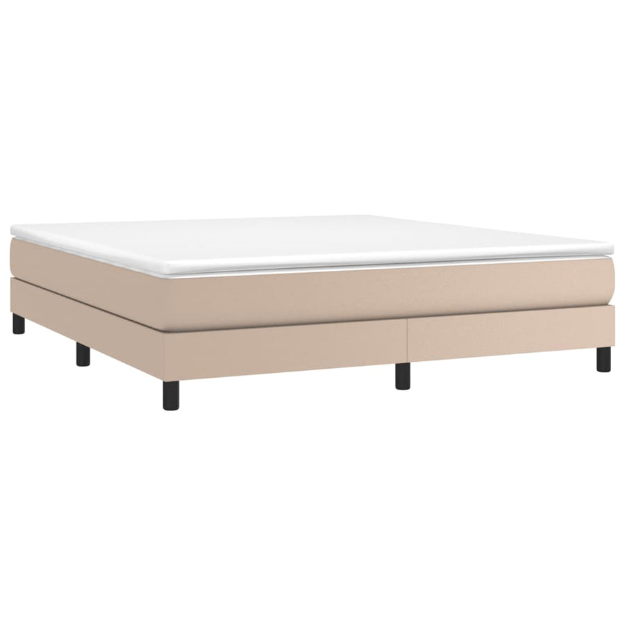Boxspringframe kunstleer cappuccino 180x200 cm 180 x 200 cm 25 cm Cappuccino