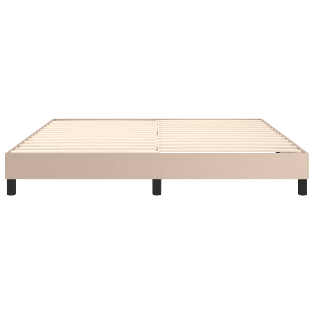Boxspringframe kunstleer cappuccino 180x200 cm 180 x 200 cm 25 cm Cappuccino