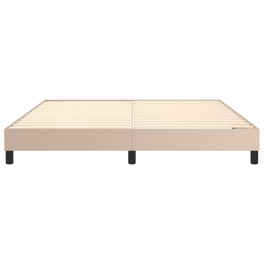Boxspringframe kunstleer cappuccino 180x200 cm 180 x 200 cm 25 cm Cappuccino