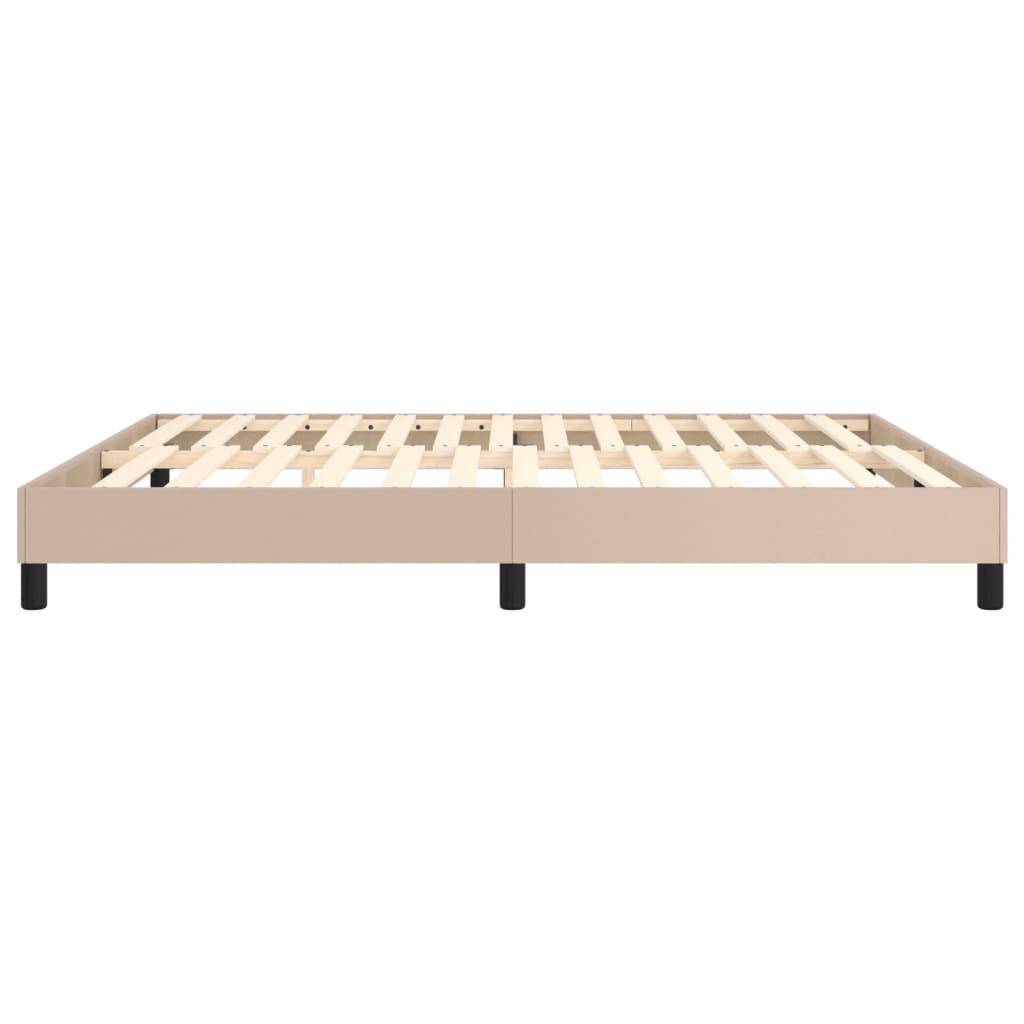 Boxspringframe kunstleer cappuccino 180x200 cm 180 x 200 cm 25 cm Cappuccino
