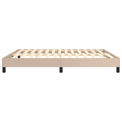Boxspringframe kunstleer cappuccino 180x200 cm 180 x 200 cm 25 cm Cappuccino