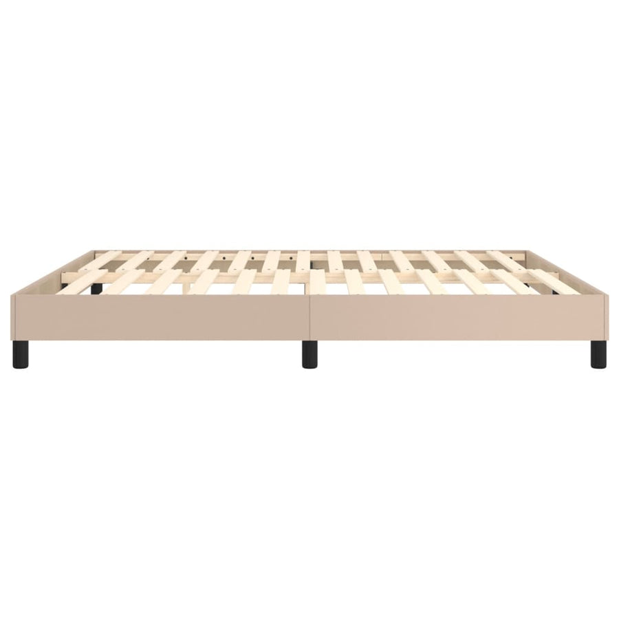Boxspringframe kunstleer cappuccino 180x200 cm 180 x 200 cm 25 cm Cappuccino