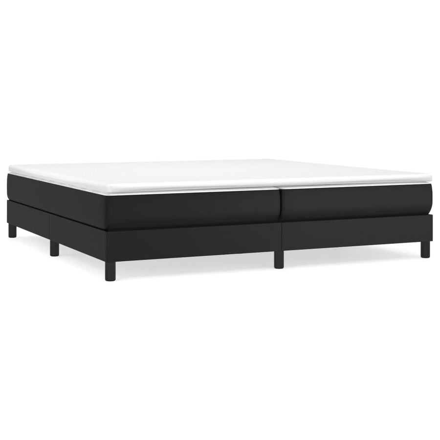 Boxspringframe Kunstleer 200 x 200 cm 25 cm Zwart