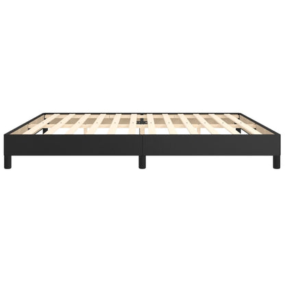 Boxspringframe Kunstleer 200 x 200 cm 25 cm Zwart