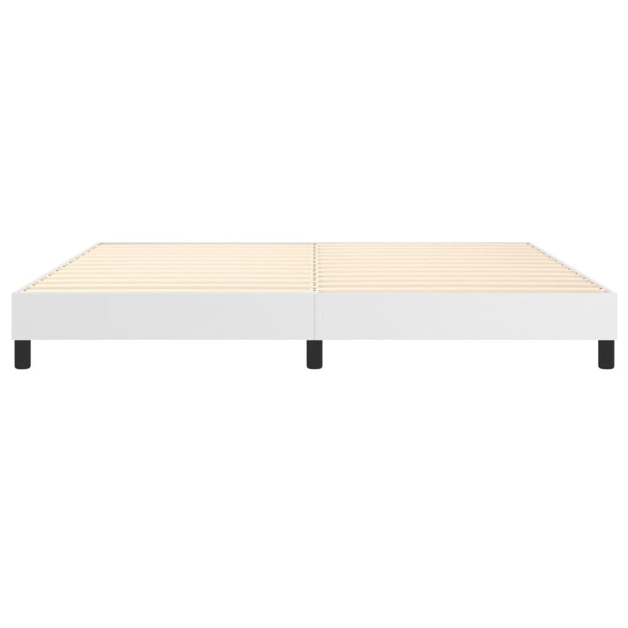 Boxspringframe Kunstleer 200 x 200 cm 25 cm Wit