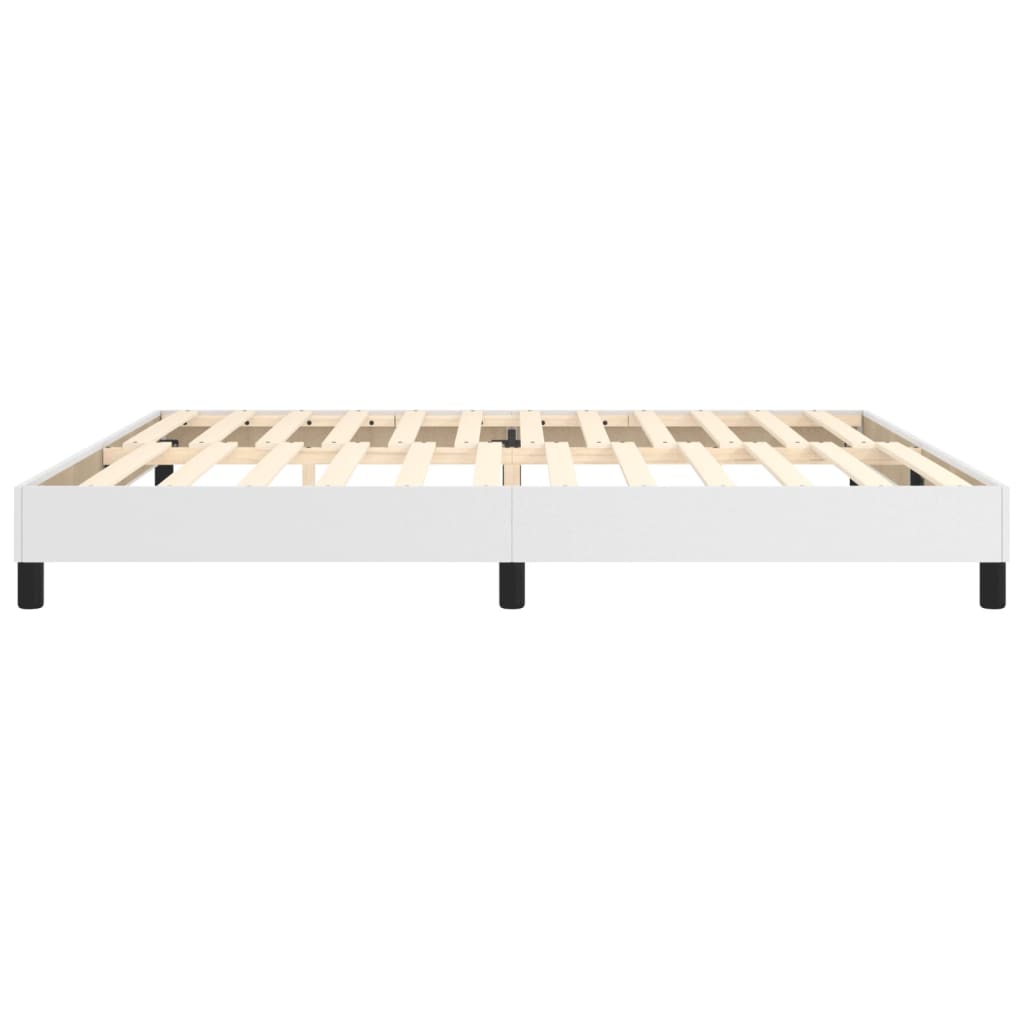 Boxspringframe Kunstleer 200 x 200 cm 25 cm Wit