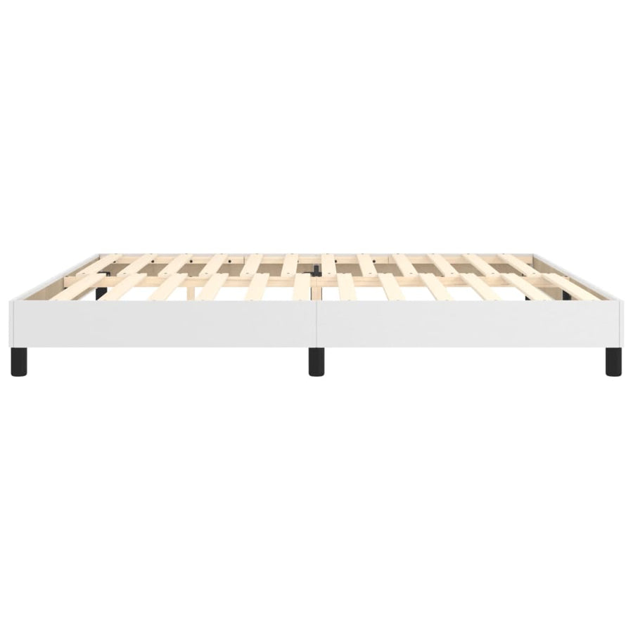 Boxspringframe Kunstleer 200 x 200 cm 25 cm Wit
