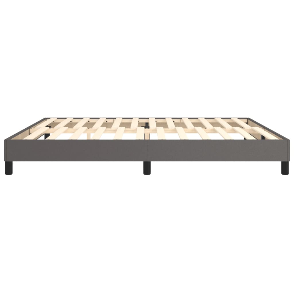 Boxspringframe kunstleer grijs 200x200 cm 200 x 200 cm 25 cm Grijs