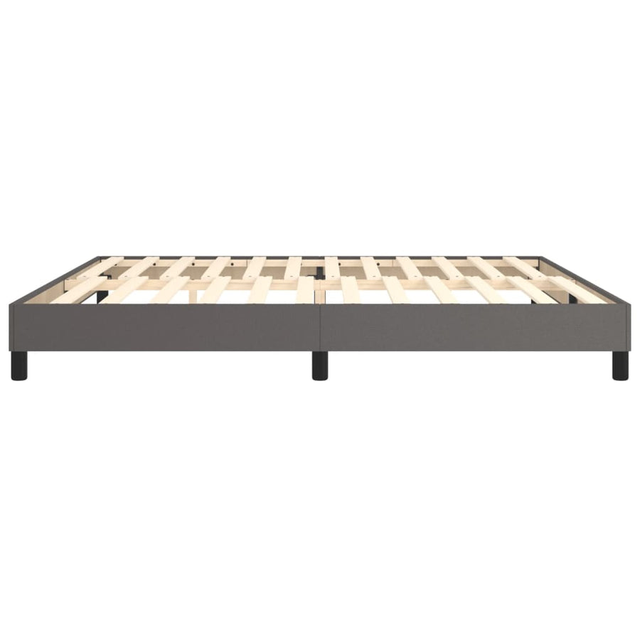 Boxspringframe kunstleer grijs 200x200 cm 200 x 200 cm 25 cm Grijs