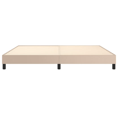 Boxspringframe kunstleer cappuccino 200x200 cm 200 x 200 cm 25 cm Cappuccino