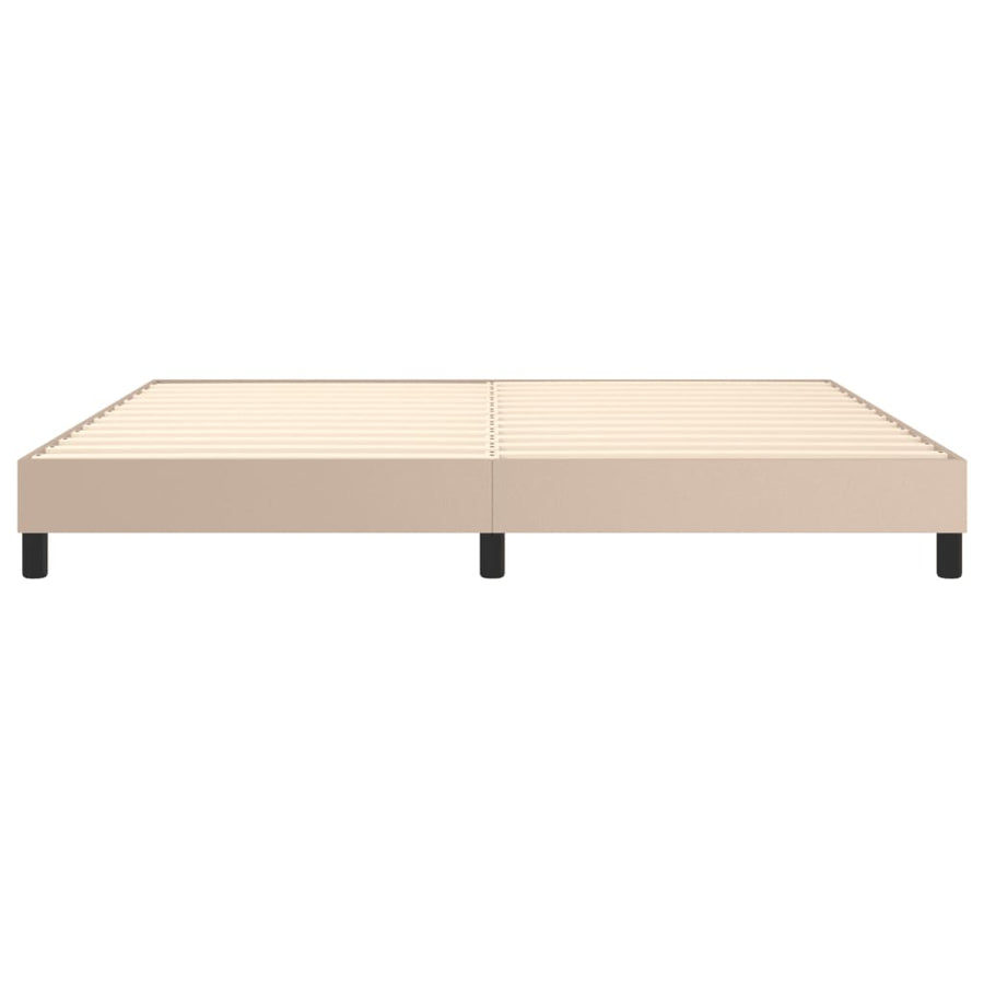 Boxspringframe kunstleer cappuccino 200x200 cm 200 x 200 cm 25 cm Cappuccino