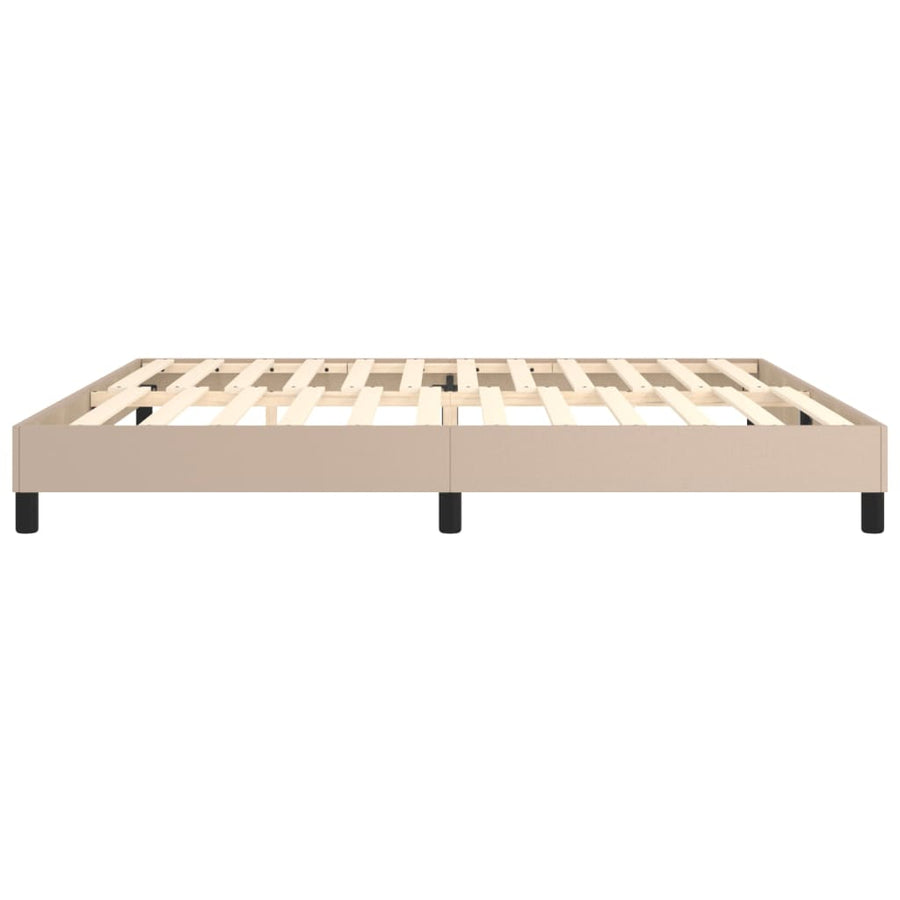 Boxspringframe kunstleer cappuccino 200x200 cm 200 x 200 cm 25 cm Cappuccino