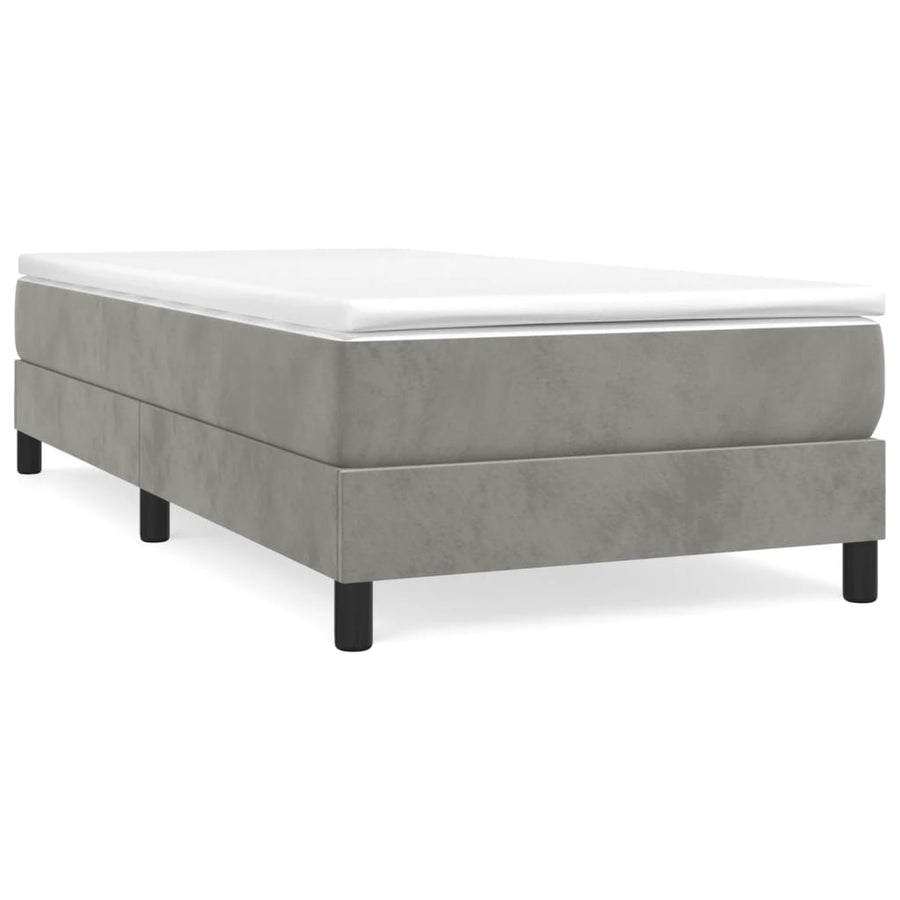Boxspringframe Fluweel Lichtgrijs 80 x 200 cm 25 cm