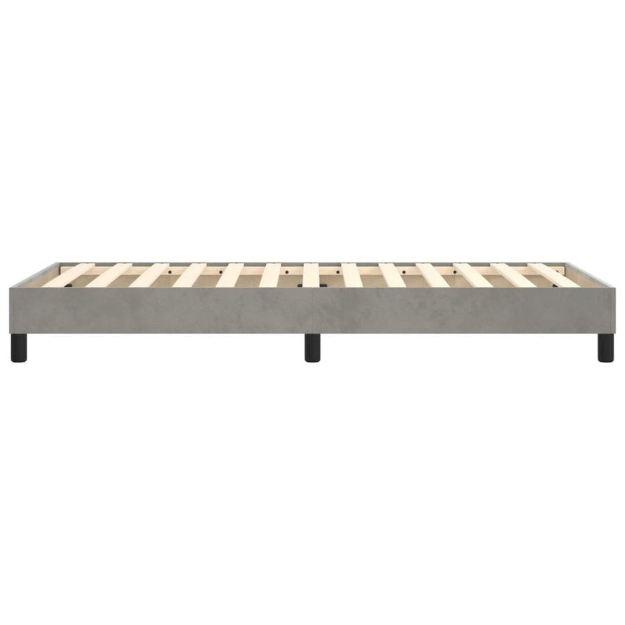 Boxspringframe Fluweel Lichtgrijs 80 x 200 cm 25 cm