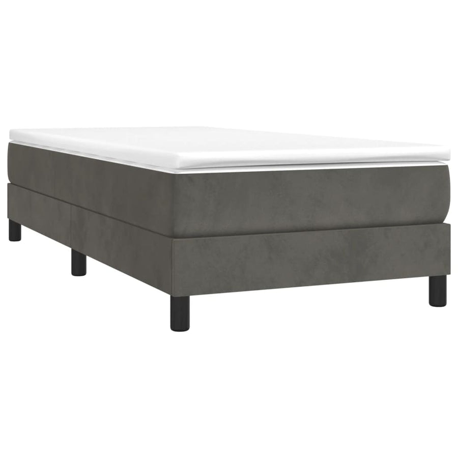 Boxspringframe fluweel donkergrijs 80x200 cm 80 x 200 cm 25 cm
