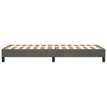 Boxspringframe fluweel donkergrijs 80x200 cm 80 x 200 cm 25 cm