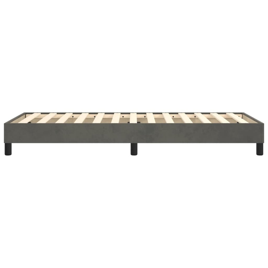 Boxspringframe fluweel donkergrijs 80x200 cm 80 x 200 cm 25 cm