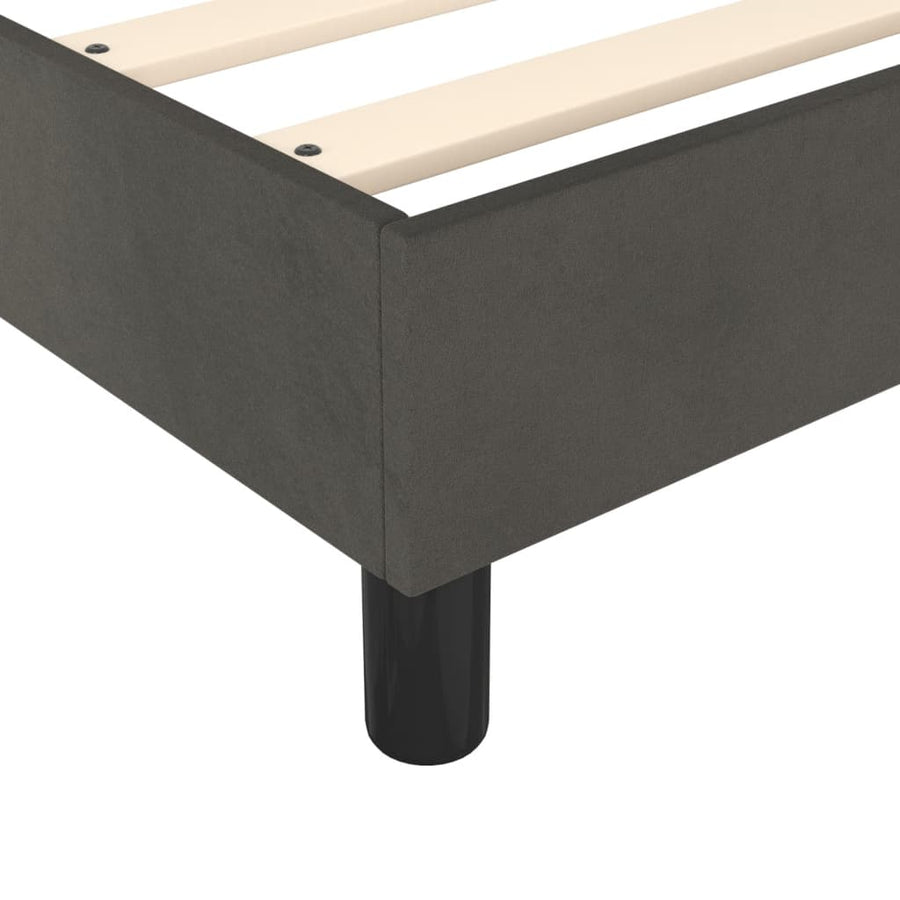 Boxspringframe fluweel donkergrijs 80x200 cm 80 x 200 cm 25 cm