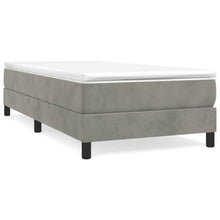 Boxspringframe Fluweel Lichtgrijs 90 x 190 cm 25 cm