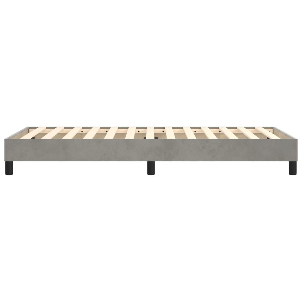 Boxspringframe Fluweel Lichtgrijs 90 x 190 cm 25 cm