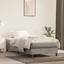 Boxspringframe Fluweel Lichtgrijs 90 x 190 cm 25 cm