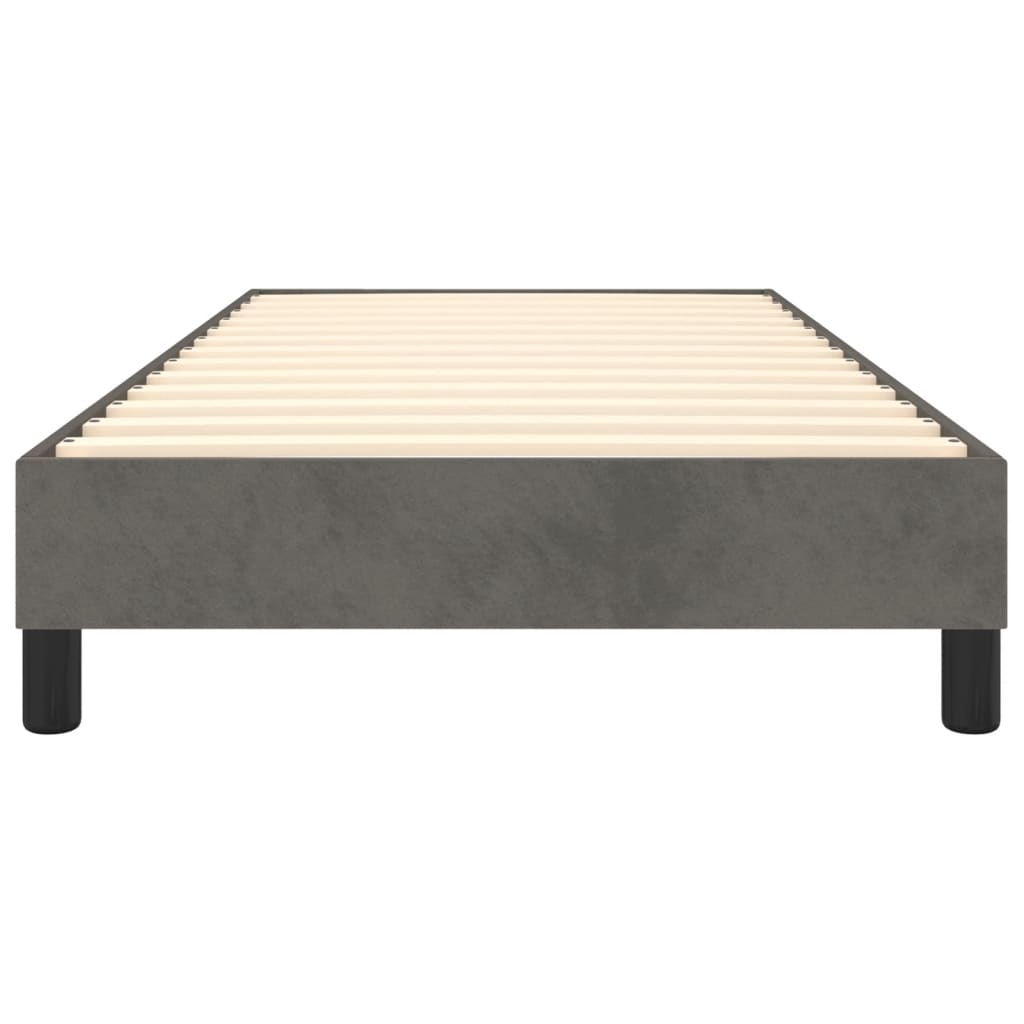 Boxspringframe Fluweel Donkergrijs 90 x 190 cm 25 cm
