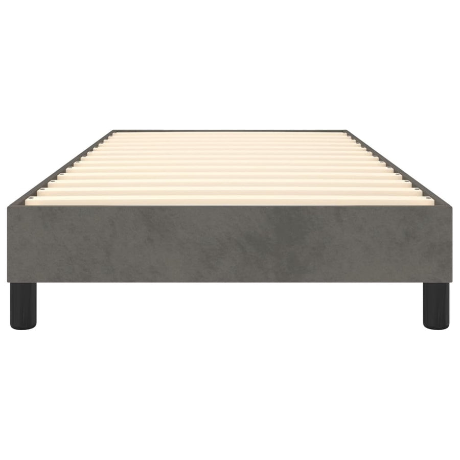 Boxspringframe Fluweel Donkergrijs 90 x 190 cm 25 cm